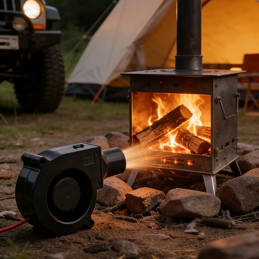 Portable BBQ Blower Fan | Adjustable Speed Charcoal Chimney Starter