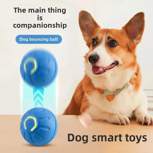 Smart Interactive Dog Ball Toys, Bouncing Rolling Gravity Ball for Pet Training, Plush Chew Toys for Puppy Small Large Dogs, Peaceful Pleasures Health and Wellness