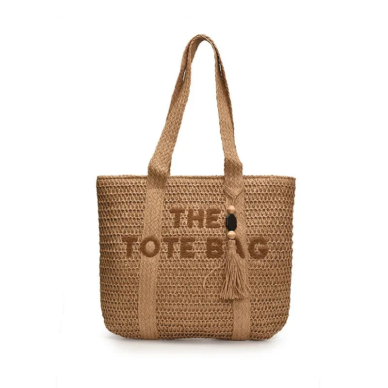 French Style Woven Straw Tote Bag – Large Capacity Beach Bag