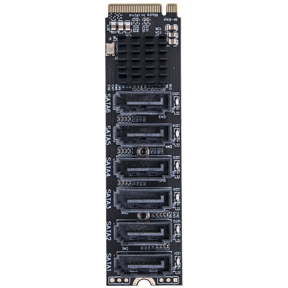 M.2 to SATA 3.0 Riser Card – 5/6 Port PCI-E Expansion Adapter Peaceful Pleasures Health and Wellness NVME to 6 port SATA france