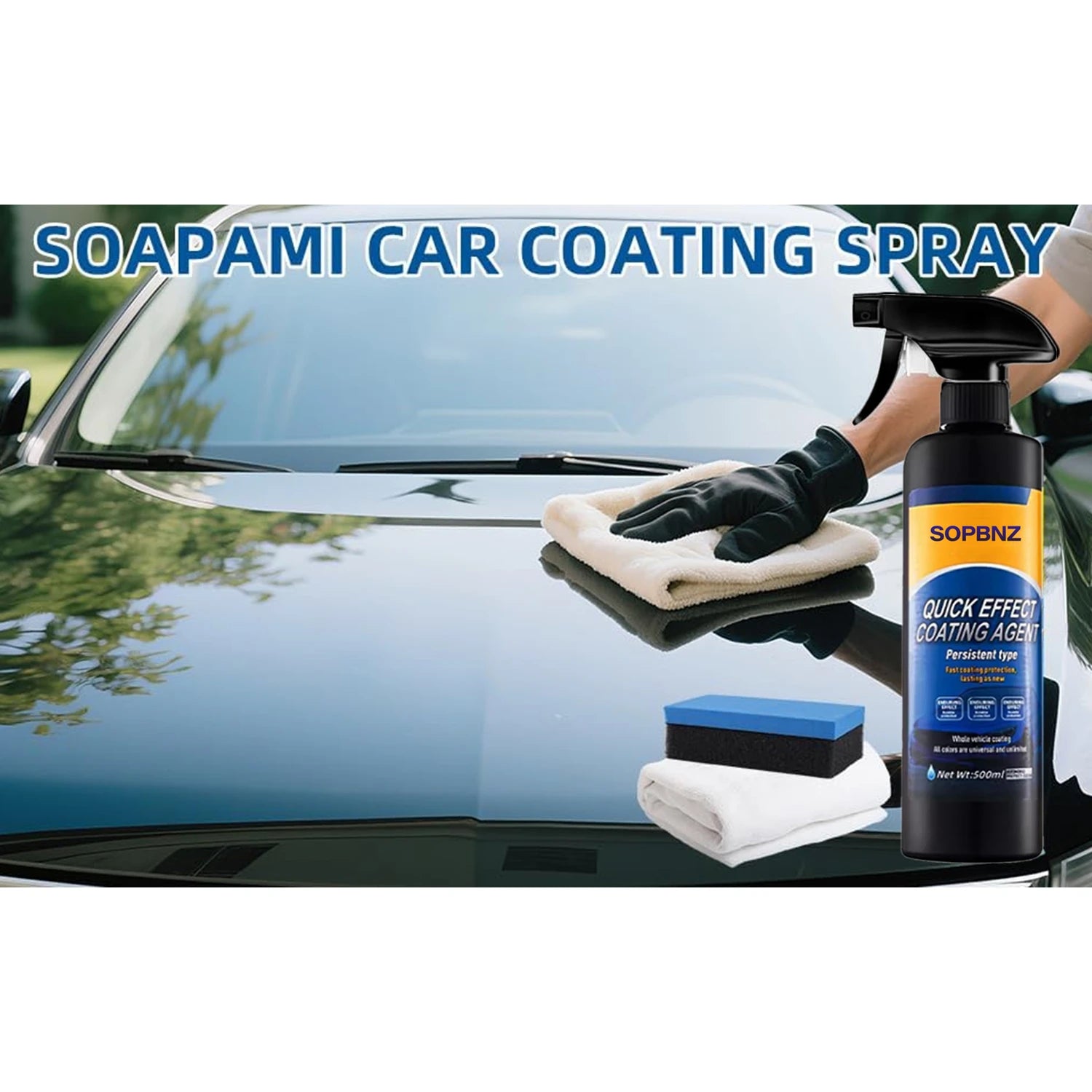 Ceramic Paint Sealant Ceramic Coating Maximum Gloss Shine Wax Extremely Hydrophobic Ceramic Spray Coating for Cars Peaceful Pleasures Health and Wellness