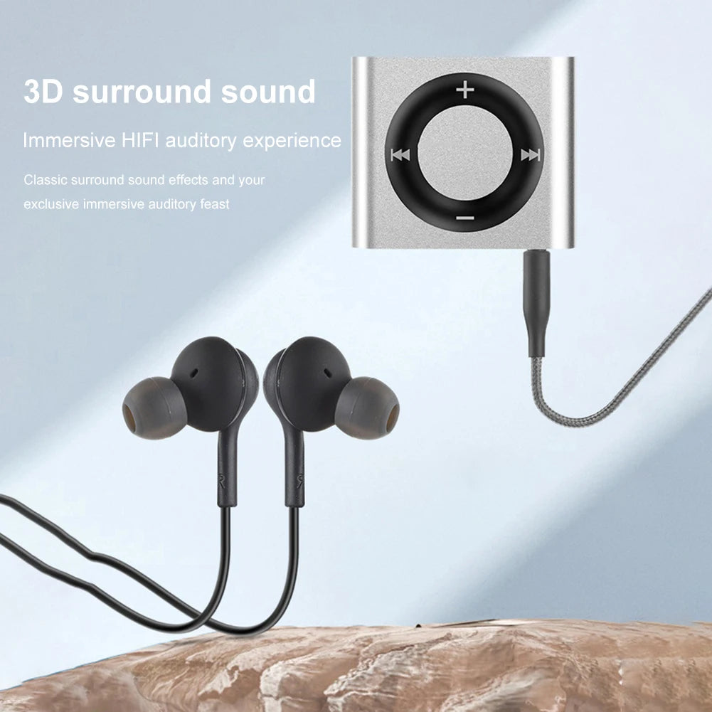 Mini Audio Player Build in Speaker Clip-on Sports Music Player Rechargeable 180mAh with Headphone Support TF Card for Boys Girls Peaceful Pleasures Health and Wellness