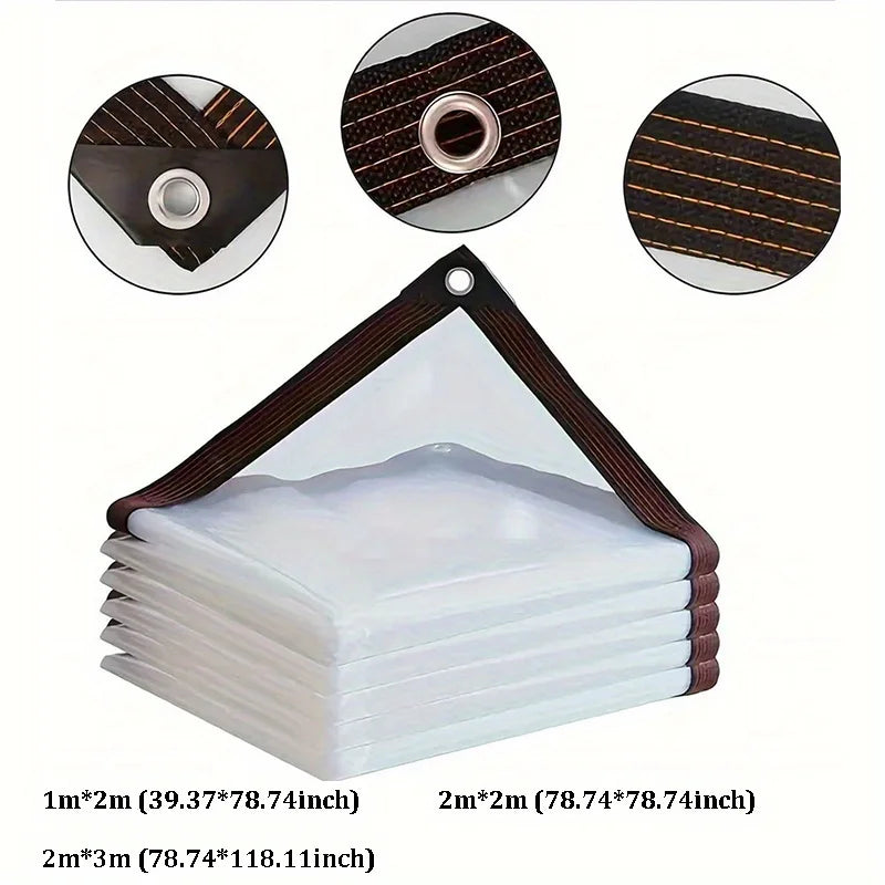 Clear Tarp with Grommets – Waterproof PE Tarpaulin Outdoor