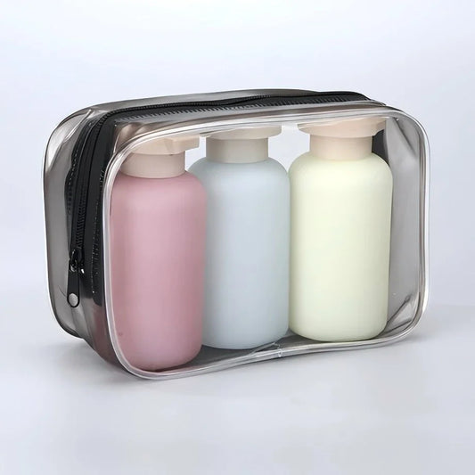 3-Pack 100ml Refillable Travel Bottles – Leak-Proof Cosmetic Set Travel Cosmetic Bottles Oasis Select