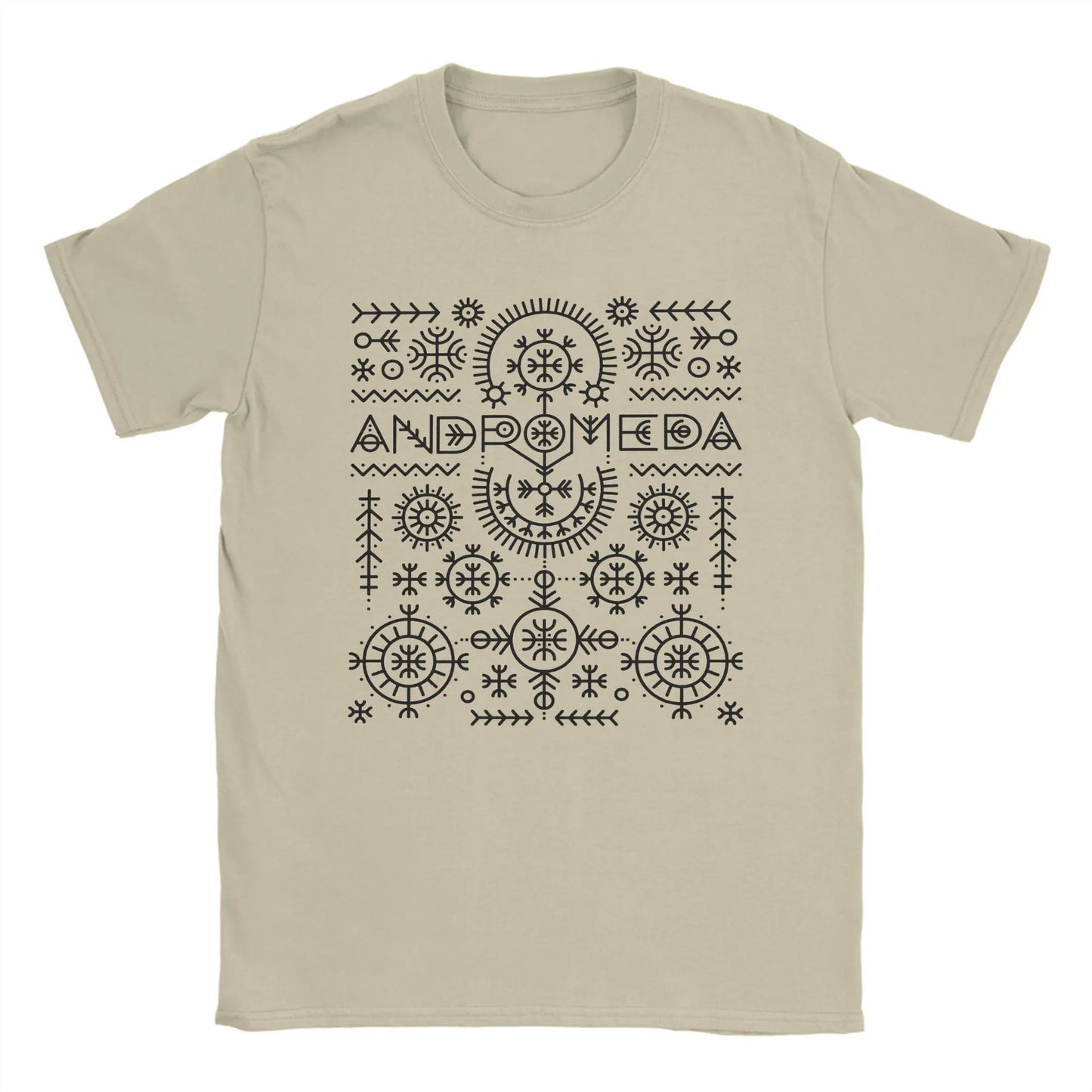 Men T-Shirt Andromeda Unique 100% Cotton Tees Short Sleeve Lelek Eurovisions 2026 T Shirts Crewneck Tops Gift Peaceful Pleasures Health and Wellness