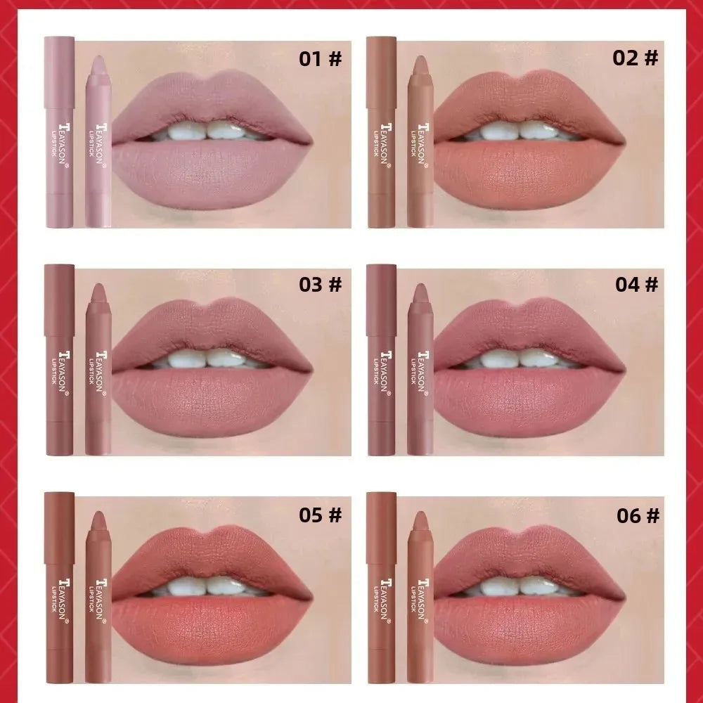 TEAYASON Velvet Matte Lip Crayon – Long-Lasting High Pigment