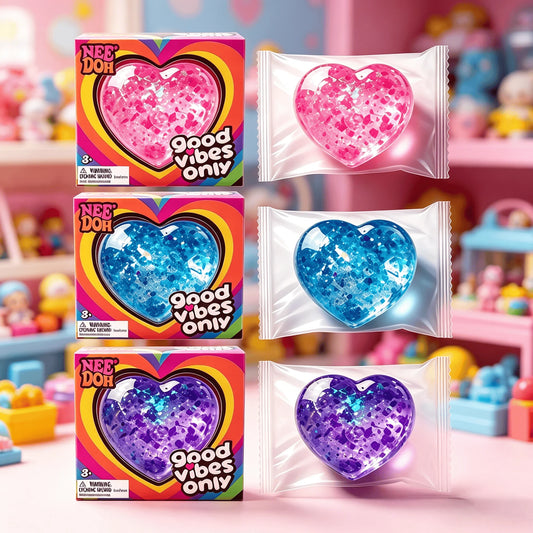 Heart Squishy Fidget Toy – Soft TPR Sensory Squeeze Ball Gift Sensory Fidget Toy Peaceful Pleasures Health and Wellness