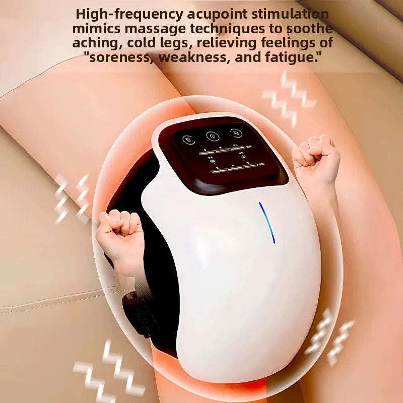 Knee Massager Cordless Heated Knee Massager with 3 Vibration Modes LED Screen & Adjustable Straps Massage with Heat for Relief Peaceful Pleasures Health and Wellness