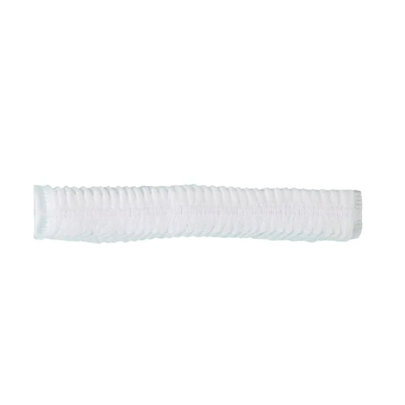 Disposable Non-woven Fabric Strip Caps Head Covers for The Food Industry Hairnet Caps Breathable Dust-proof Caps Peaceful Pleasures Health and Wellness 20inch White-100Pcs