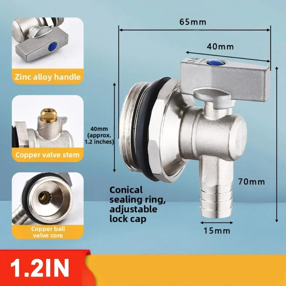 Brass Underfloor Heating Drain Valve | 3/4" 1" 1.2" Distributor