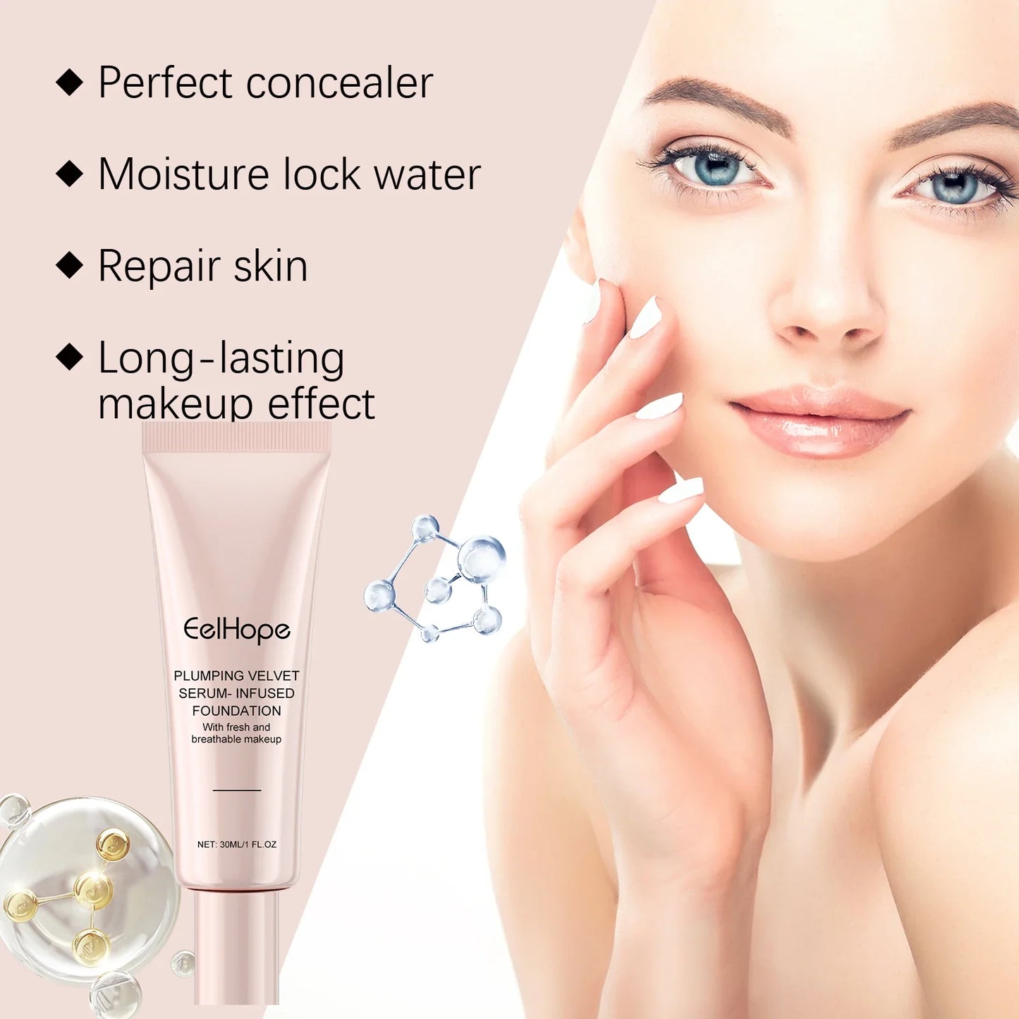 Eelhope 2-in-1 Velvet Serum Foundation – Matte Color Changing