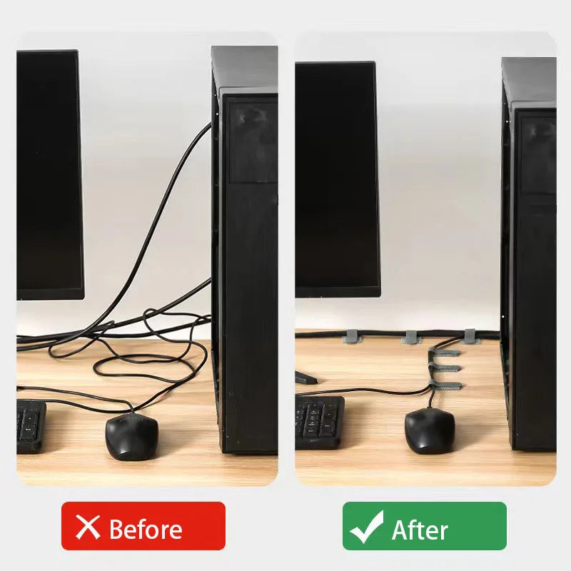 Reusable Velcro Cable Ties | Self-Adhesive Cord Organizer Straps