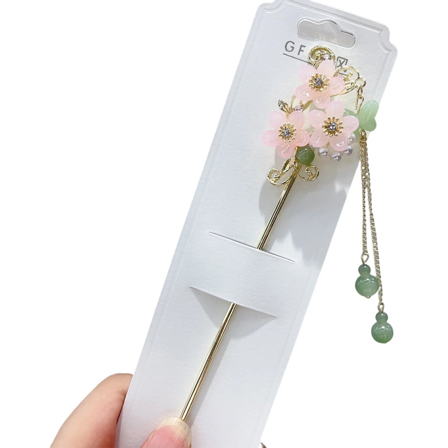 Chinese Floral Hair Stick with Tassel | Retro Hanfu Headwear Gift
