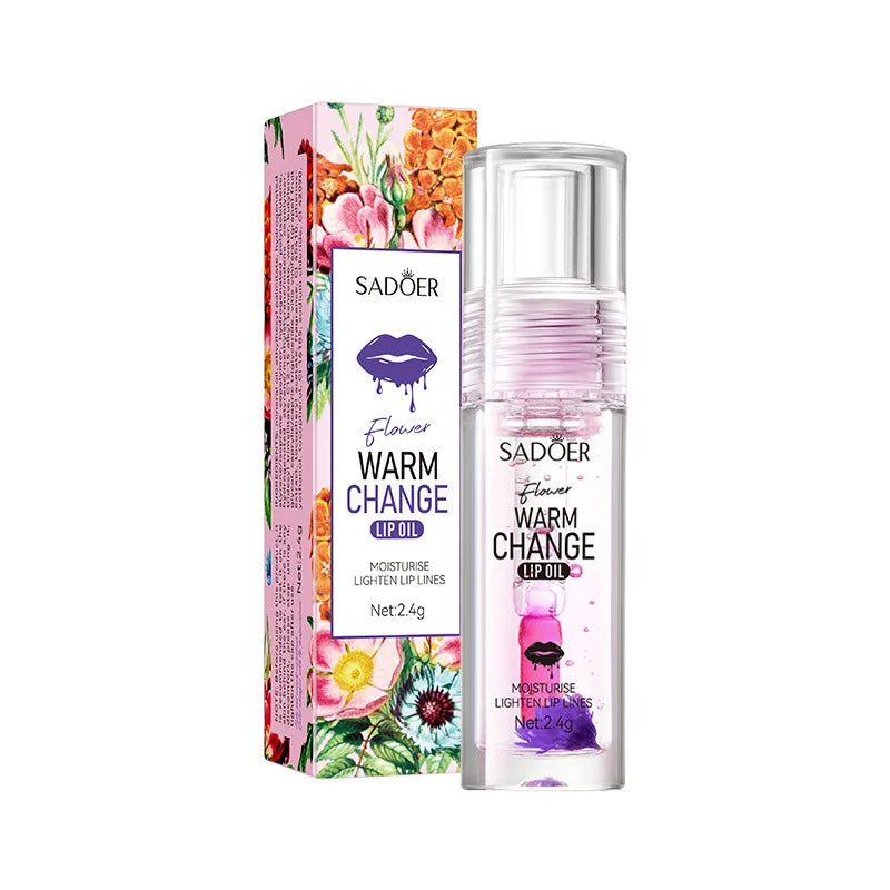 SADOER Color Changing Lip Oil – Hydrating Plumping Lip Balm