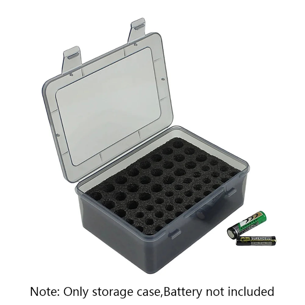 AA AAA Battery Organizer Box – 54-Cell Storage Case & Dispenser