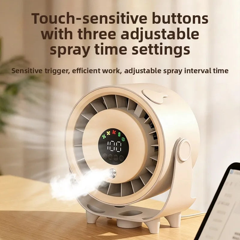 USB Desktop Spray Misting Fan – Wall Mount & Table Circulator
