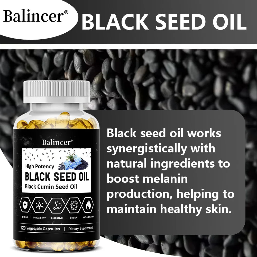 Black Seed Oil Capsules, Supports Overall Health | Boosts Immune System, Improves Digestion, Antioxidant, Non-GMO, Gluten-Free Peaceful Pleasures Health and Wellness