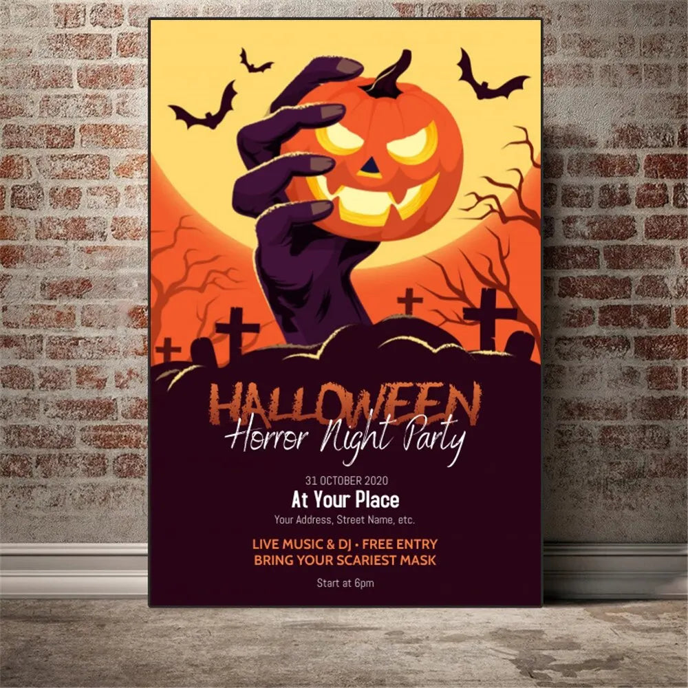 Michael Myers Canvas Wall Art | Halloween Horror Poster Print Canvas Wall Art Peaceful Pleasures Health and Wellness 6 40x50cm Unframed