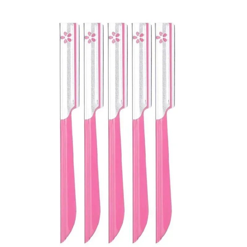 5pc Eyebrow Epilator Sets for Women Makeup Beauty Eyebrows Hair Removal Styling Tool Steel Blade Facial Razor Trimmer Peaceful Pleasures Health and Wellness