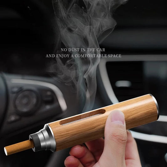 Wooden Car Ashtray – Anti-Ash Smokeless Cigarette Holder Car Ashtray Peaceful Pleasures Health and Wellness
