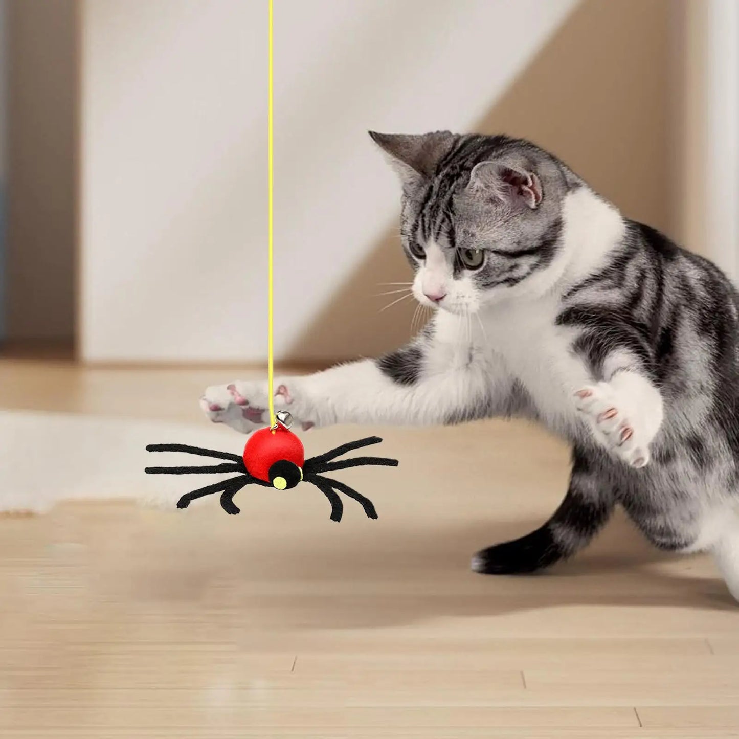 Door Frame Cat Toy – Interactive Spider Toy with Elastic String