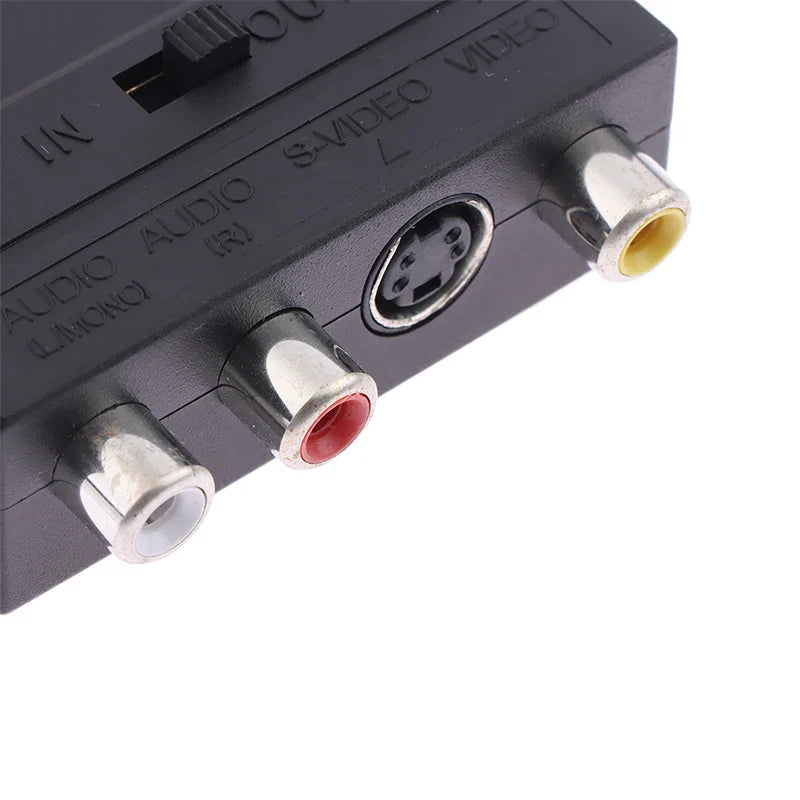 21-Pin SCART Adapter – S-Video & Composite with In/Out Switch
