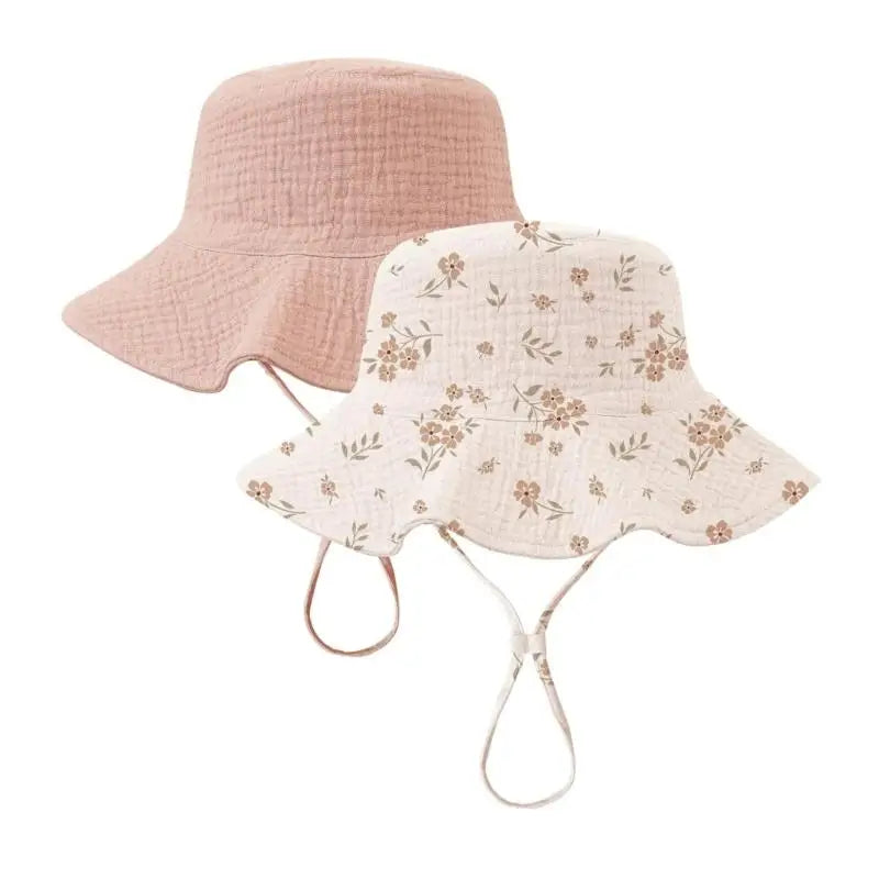 Baby Sun Hat 2-Pack UPF50+ Wide Brim & Adjustable Chin Strap