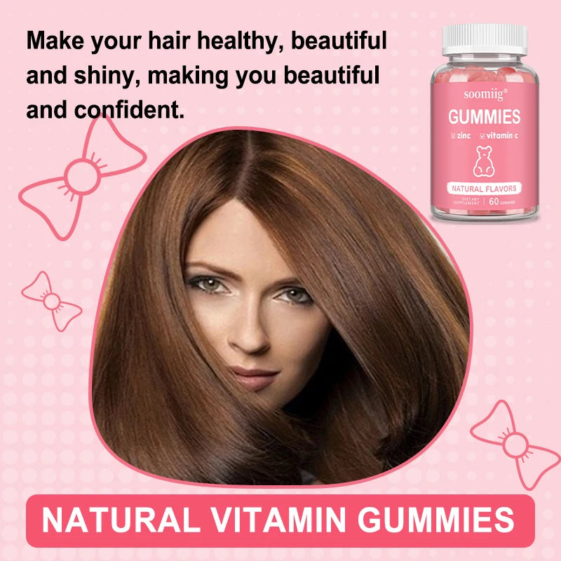 Vitamin C + Zinc Gummies | Immune, Skin & Hair Support – 60ct
