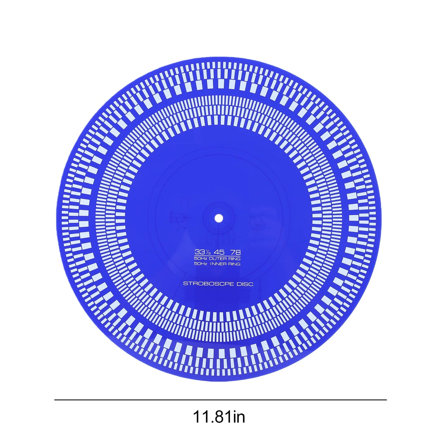 Turntable Strobe Disc 11.81 in X 3mm LP Turntables Calibration Disc Double Sided for Record Players Tests Rotational Speed Peaceful Pleasures Health and Wellness