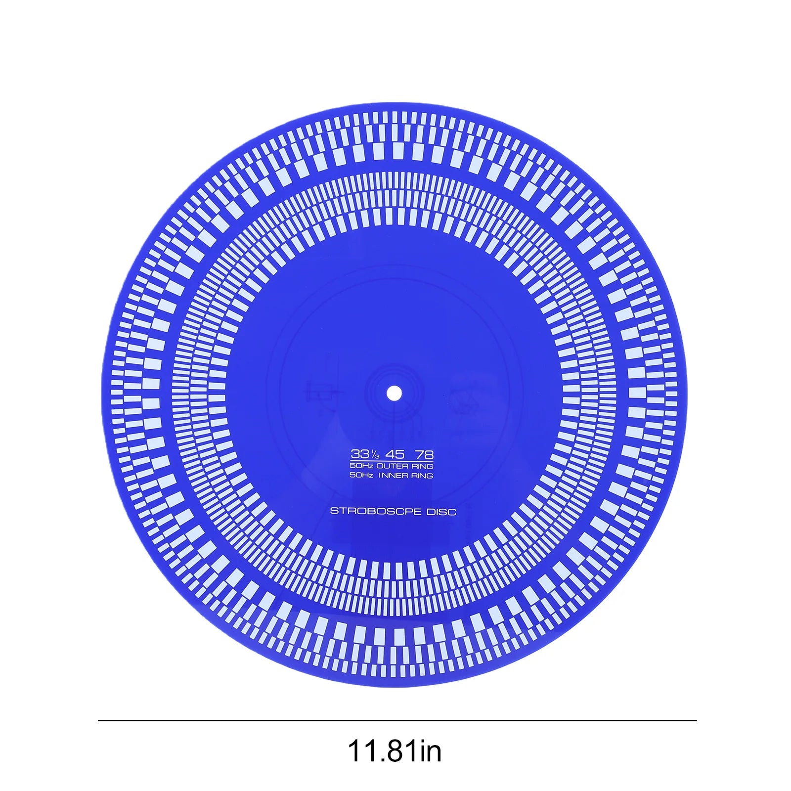 Turntable Strobe Disc 11.81 in X 3mm LP Turntables Calibration Disc Double Sided for Record Players Tests Rotational Speed Peaceful Pleasures Health and Wellness