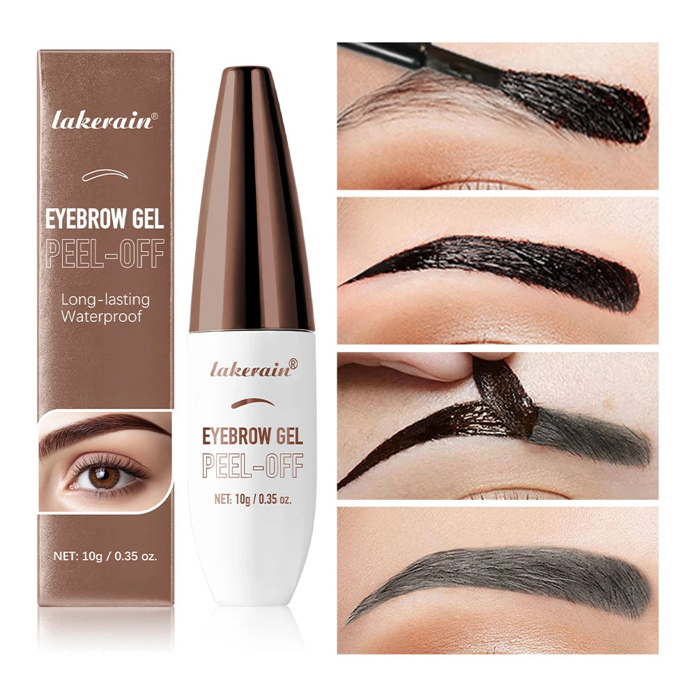 Waterproof Peel Off Eyebrow Gel Tint Semi Permanent Tattoo Brow Tint Transfer-proof, For Fuller & Defined Looking Brows Makeup Peaceful Pleasures Health and Wellness
