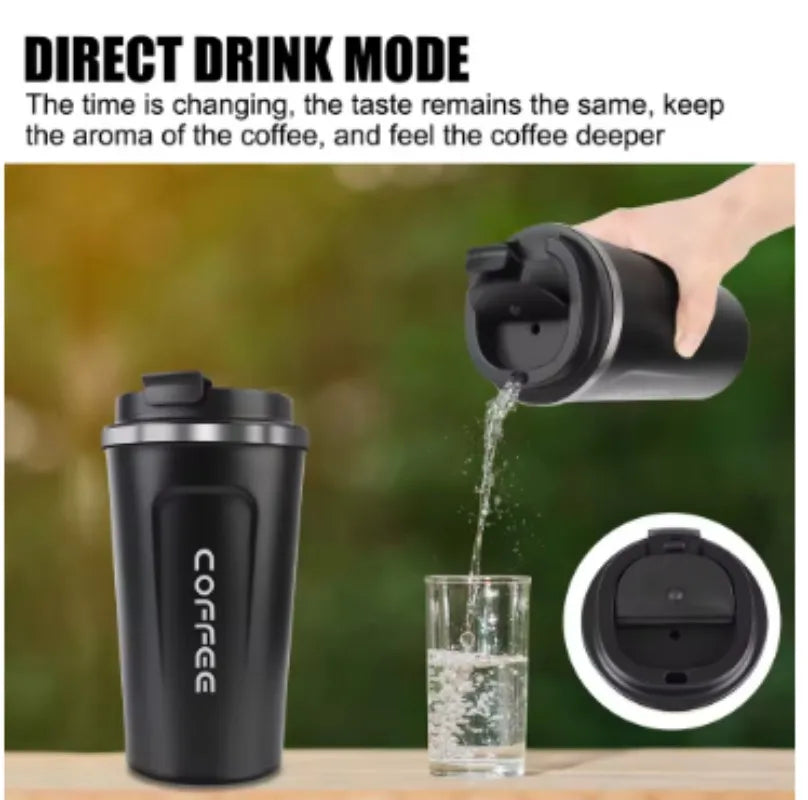 Coffee cup with temperature display, car insulation cup, 510ML travel insulation cup, suitable for hot beverages, tea, coffee, m Peaceful Pleasures Health and Wellness