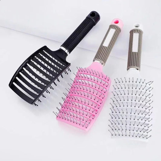 Professional Curved Vented Detangling Brush – Wet & Dry Hair Vented Detangling Brush Oasis Select
