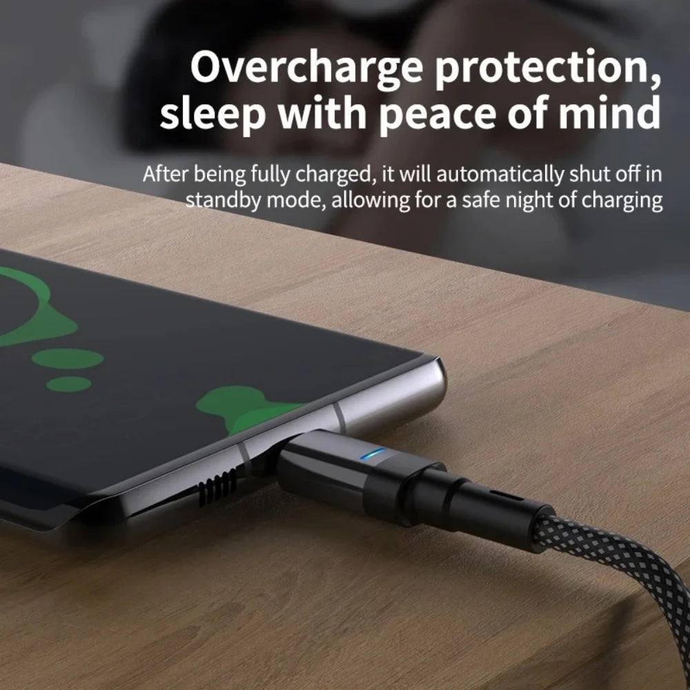 100W 6A USB A to Type C Fast Charging Cable Auto Power-Off Nylon Braided Charger Cord for Samsung Xiaomi Huawei 1M/1.5M/2M Peaceful Pleasures Health and Wellness
