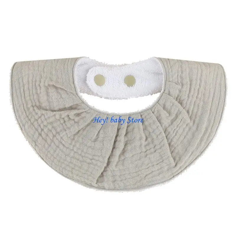 Adjustable Button Baby Bib & Burp Cloth | Soft Cotton 0–12M