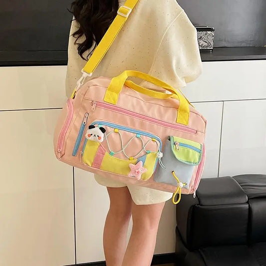 Large Color Block Tote Bag – Women's Fashion Shopper Handbag Color Block Tote Bag Oasis Select