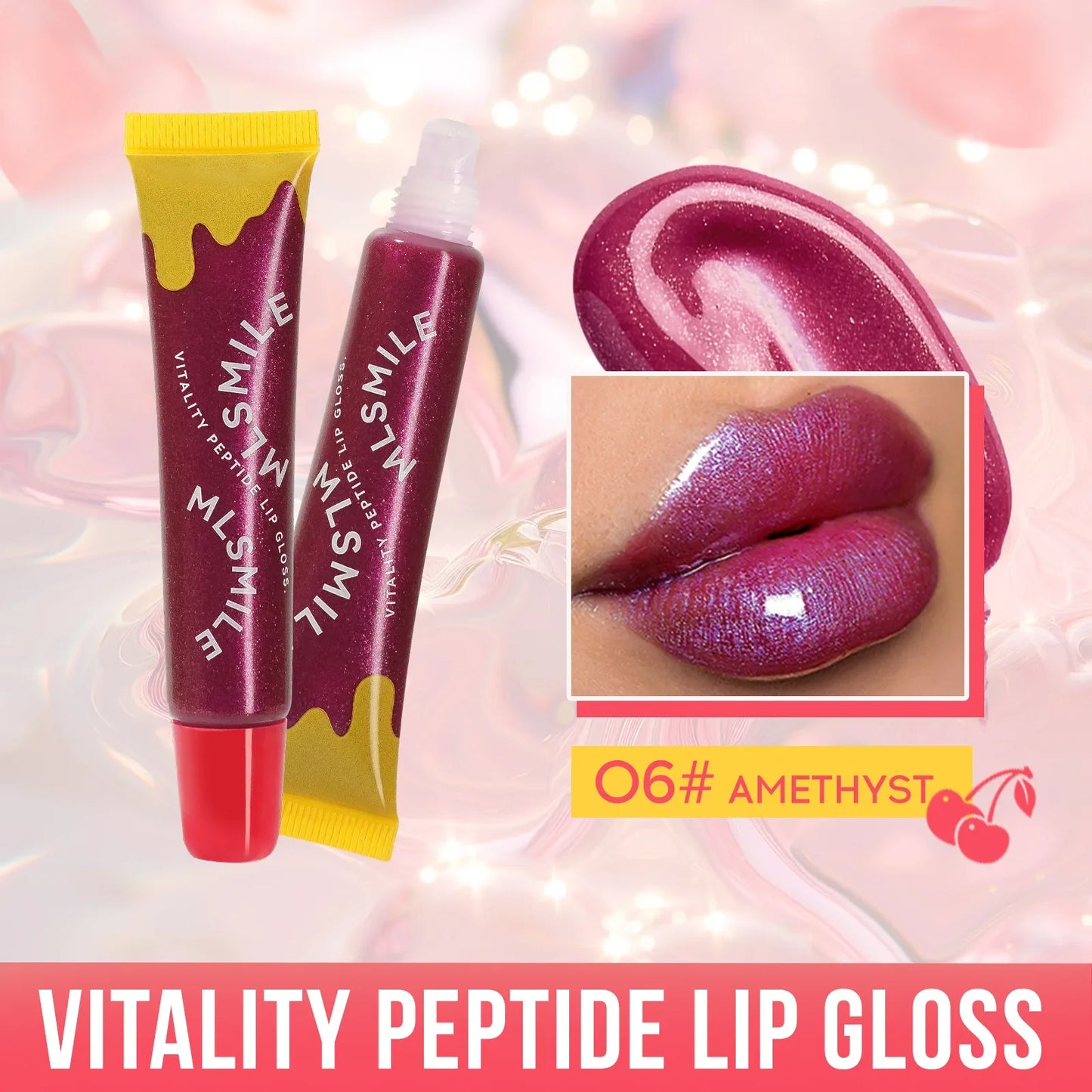 MLSMILE Peptide Lip Gloss – Plumping, Clear & Long-Lasting
