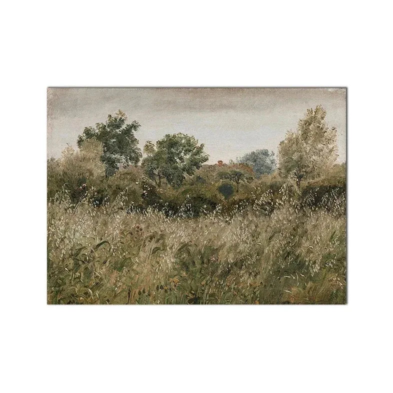 Vintage Rose Floral Garden Canvas Wall Art Print | Unframed