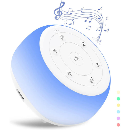 White Noise Machine – 34 Sounds, 7-Color Night Light for Baby