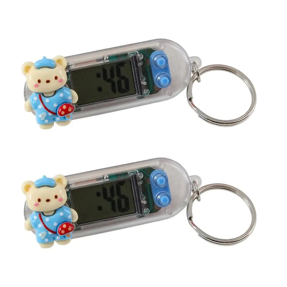 Cute Cartoon Keychain Digital Watch | Mini Silent Stopwatch