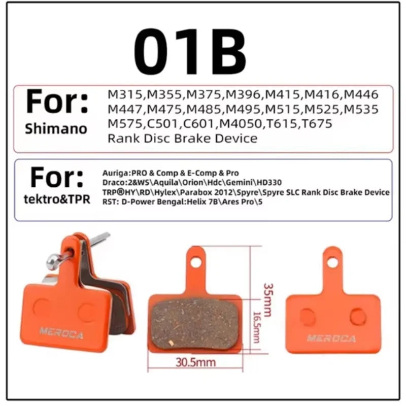 Bicycle Resin Brake Pad Mtb For Shimano M375 M445 Mt200 Bb5 Bb7 Mountain Road Bike Hydraulic Disc Brake Pads Peaceful Pleasures Health and Wellness MS-01B 1Pcs