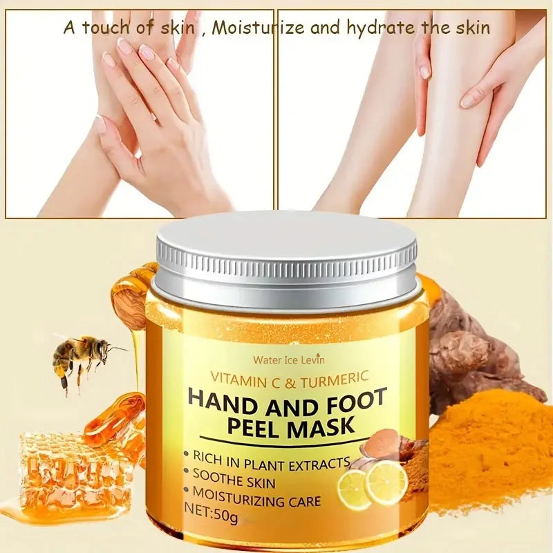 Vitamin C & Turmeric Hand Wax Mask – Smooth & Brighten Skin