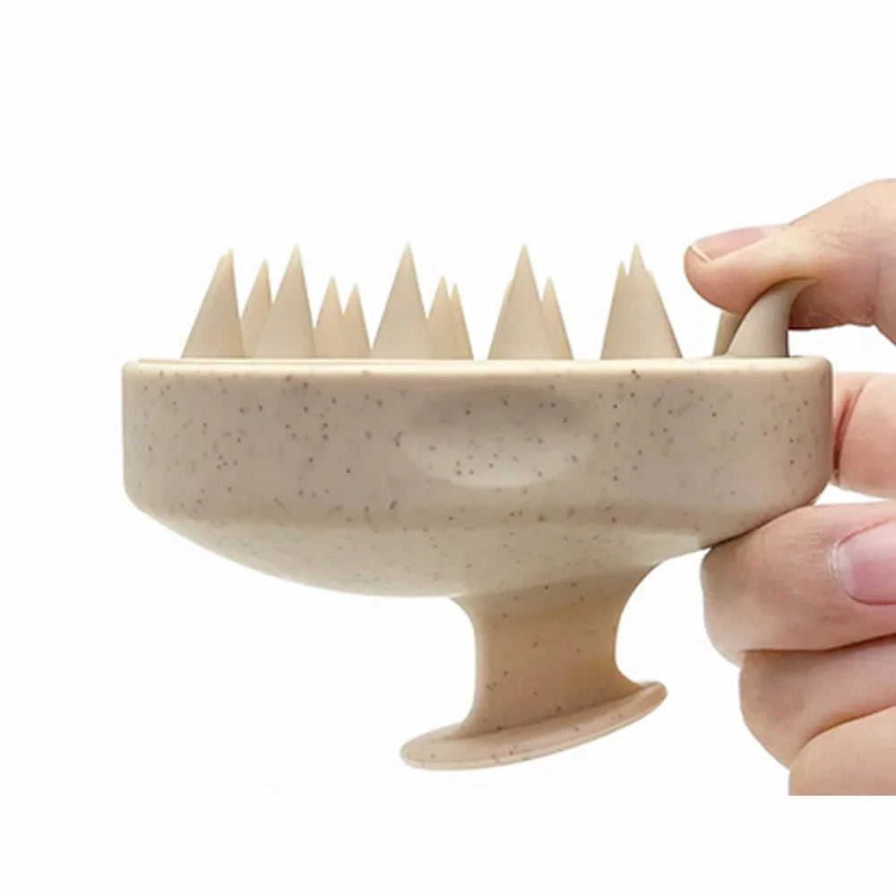 Silicone Scalp Massage Hair Wash Brush & Comb Set