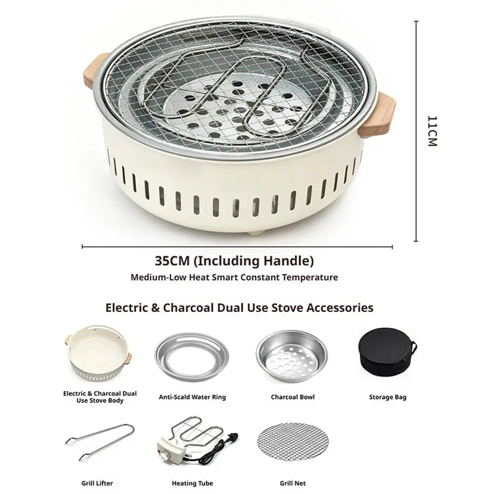 2026 New Electric Carbon Dual Use Tea Stove Set Home Barbecue Grill Full Kit Indoor Outdoor Tea Cooking Heating Cookware Peaceful Pleasures Health and Wellness