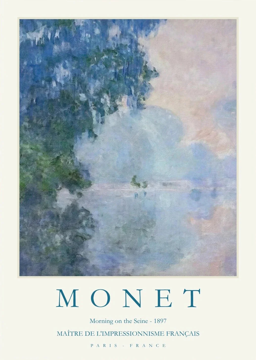 Claude Monet Abstract Landscape Canvas Wall Art | Unframed Print