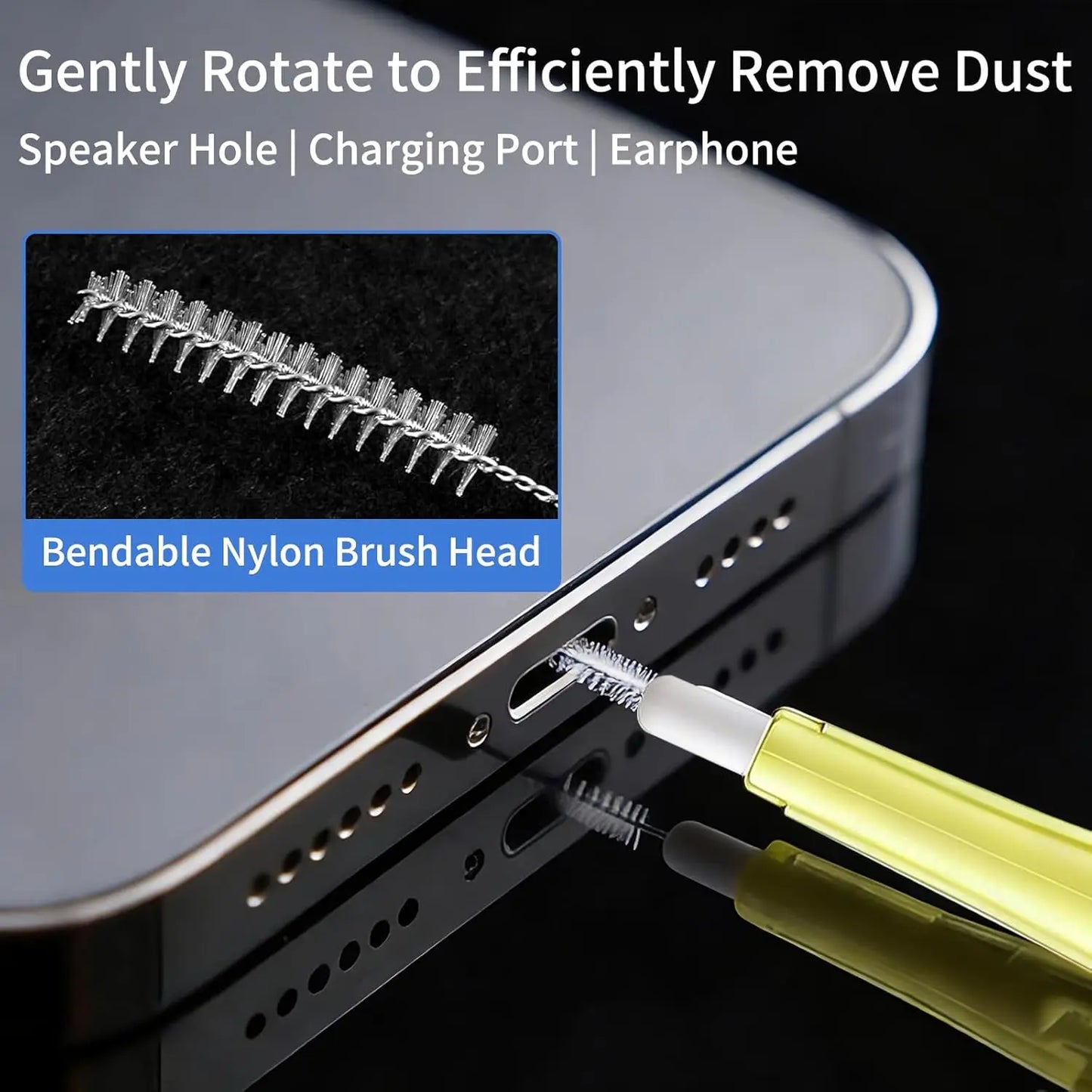 Ultimate Electronics Cleaning Kit: 50ml Screen Cleaner Spray Microfiber Cloth & Port Brushes for Phones, AirPods, Charging Ports Peaceful Pleasures Health and Wellness