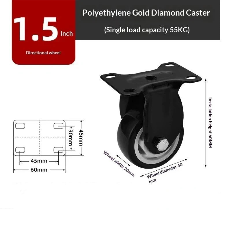 Heavy-Duty Swivel & Fixed Furniture Caster Wheels | PP/PVC