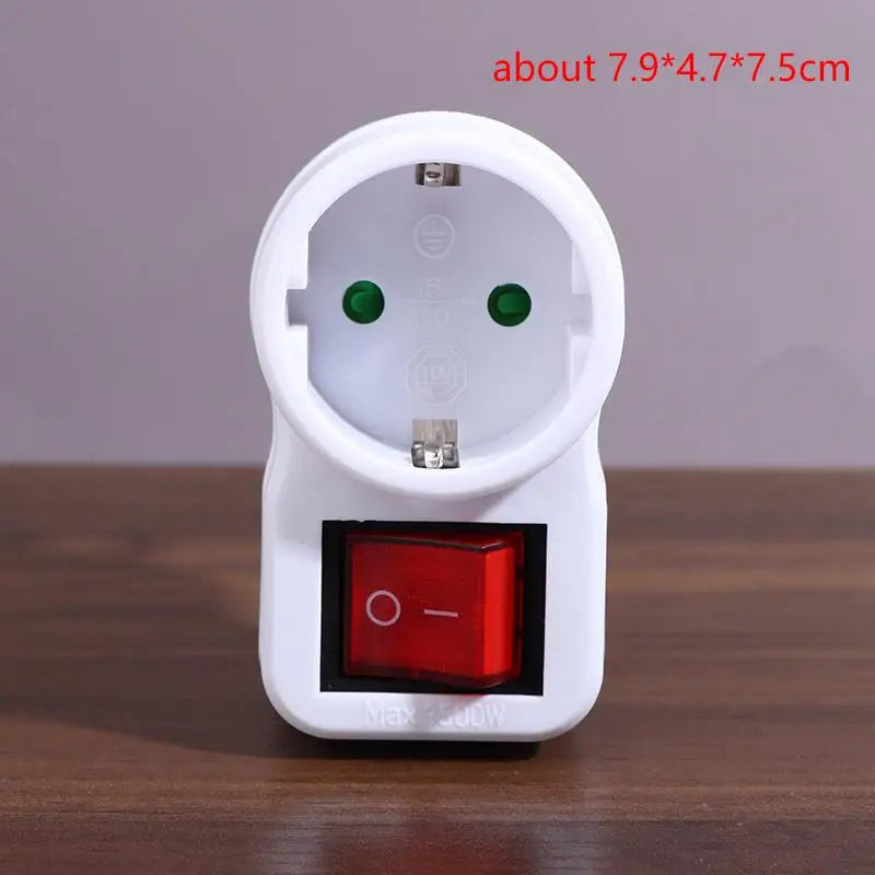 16A Plug Adapter Travel Charging German Standard Power Converter For Portugal Turkey 1 To 3 Plug EU Socket Adapter With Switch Peaceful Pleasures Health and Wellness 1pc A2