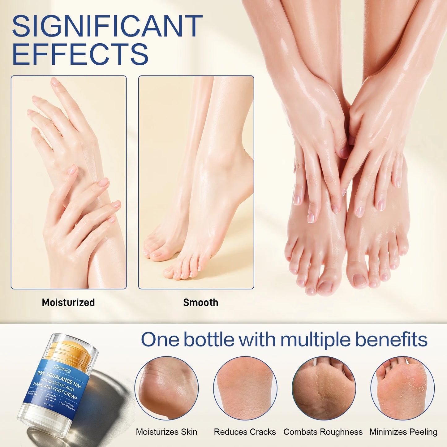 Squalane & Salicylic Acid Hand & Foot Cream for Dry Skin