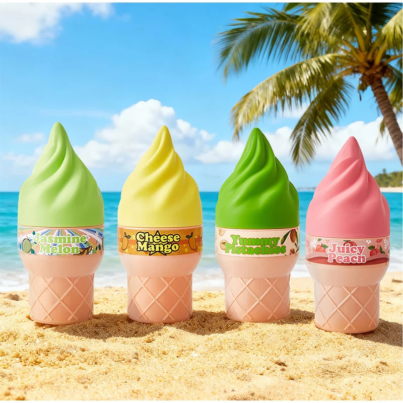 Ice Cream Series Perfume Longlasting Fragrance Cantaloup Peach Mango Natural Fresh Fruity Fragrance Spray Charm Unisex Fragrance Peaceful Pleasures Health and Wellness